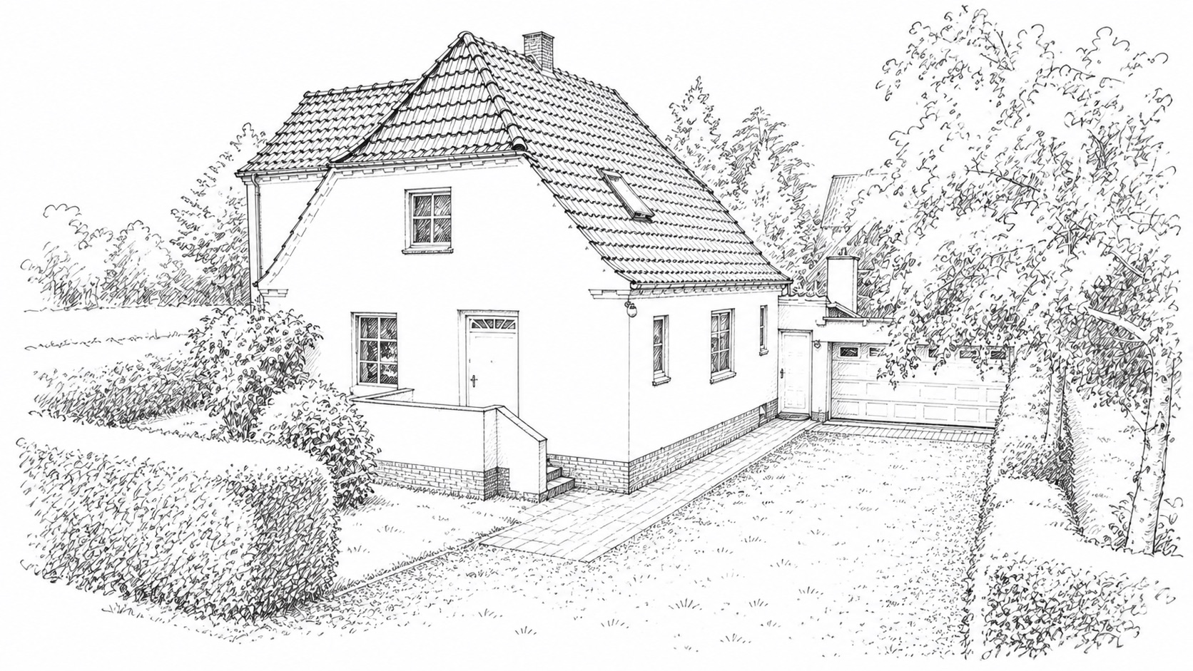 Tegning af afdelingen Ollundsbjerg